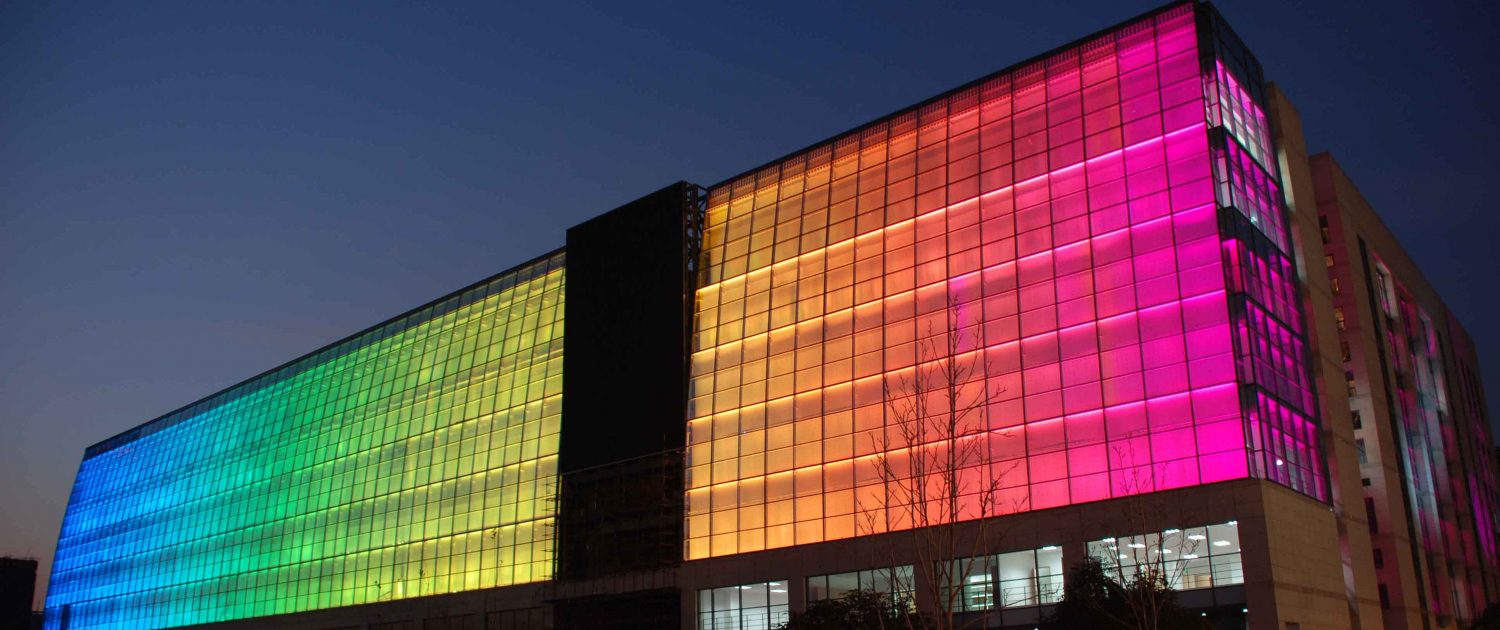 Lineart Lighting LED Linear Wall Washing Lighting For Translucent Glass Building Facade