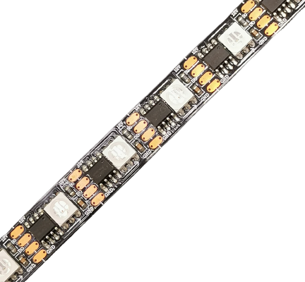 Yksittäinen pikselin osoitettava LED-nauha DC12V_RGBW_SPI_LED_Pixel_Strip_GS8208_60Pixel_14.4W__a_Meter_10mm_Musta_--lineart valaistus